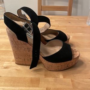Steve Madden summer black high heel sandal, size 7.5